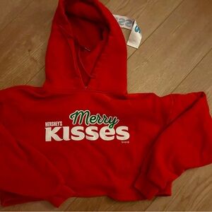 Forever 21 x Hershey Merry Kisses cropped hoodie